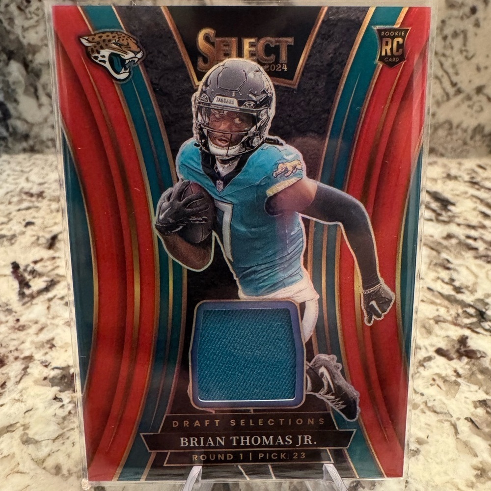 2024 Brian Thomas Jr. Panini Select Prizm Rookie Jersey Patch Card